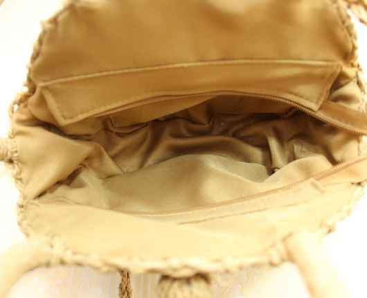 Bolso Tejido de Rafia Redondo - Bolsa de Playa Artesanal para Mujer - Image 6