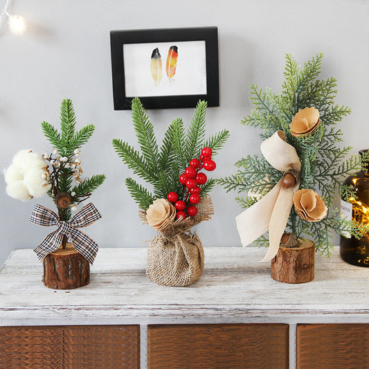 Adornos Navideños de Hierro Forjado - Pequeños Árboles Decorativos