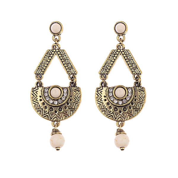 Aretes de Aleación con Piedras de Gema - Image 7