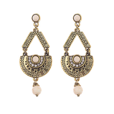 Aretes de Aleación con Piedras de Gema - Image 7