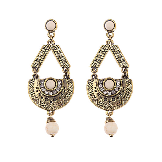 Aretes de Aleación con Piedras de Gema - Image 7