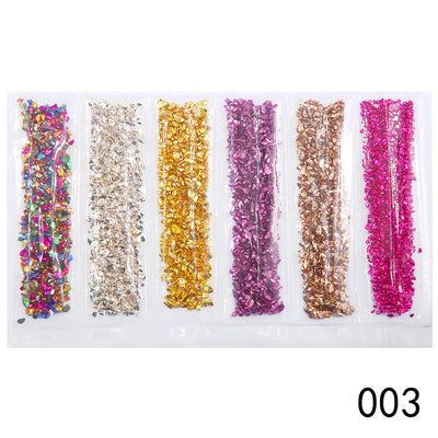 Fragmentos de Vidrio Diamante para Uñas - Acabado Oro y Plata - Image 4