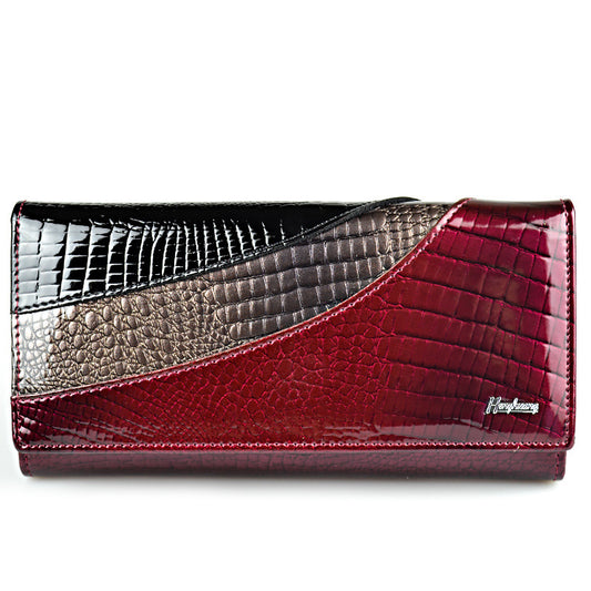Cartera de Cuero de Vaca con Botones Magnéticos para Mujer - Image 2