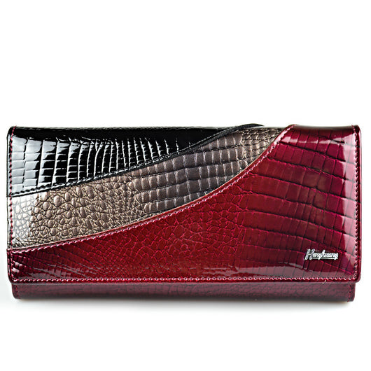 Cartera de Cuero de Vaca con Botones Magnéticos para Mujer - Image 2