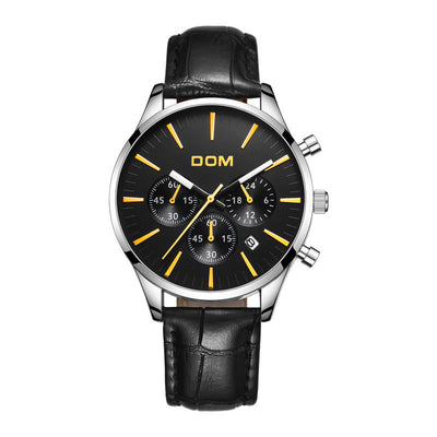 Reloj de Hombre Cronógrafo Triple Carátula con Correa