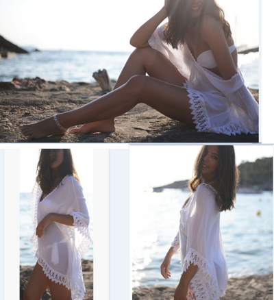 Pareo Playero con Flecos Elegante - Image 3