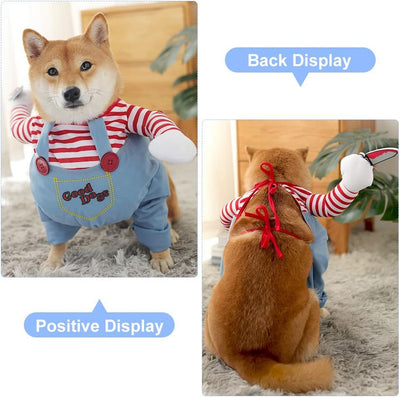 Arnés a Rayas para Perros y Gatos con Accesorios de Halloween - Set de 3 Piezas