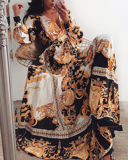 Vestido Estampado de Manga Larga - Image 3