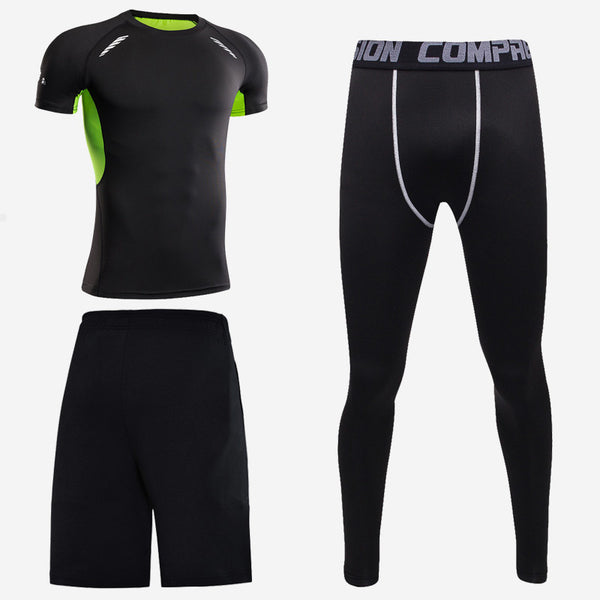 Conjunto Deportivo de 3 Piezas para Hombre - Playera Manga Corta