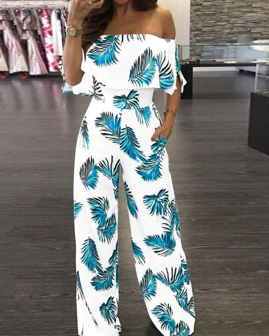 Jumpsuit Holgado con Cuello Volante y Estampado de Letras - Image 14