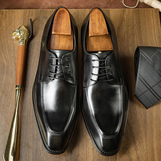 Zapatos de Cuero Puntiagudos Hechos a Mano Estilo Británico para Hombre - Image 6