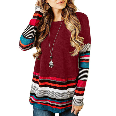 Sudadera Cuello Redondo a Rayas de Manga Larga - Image 15