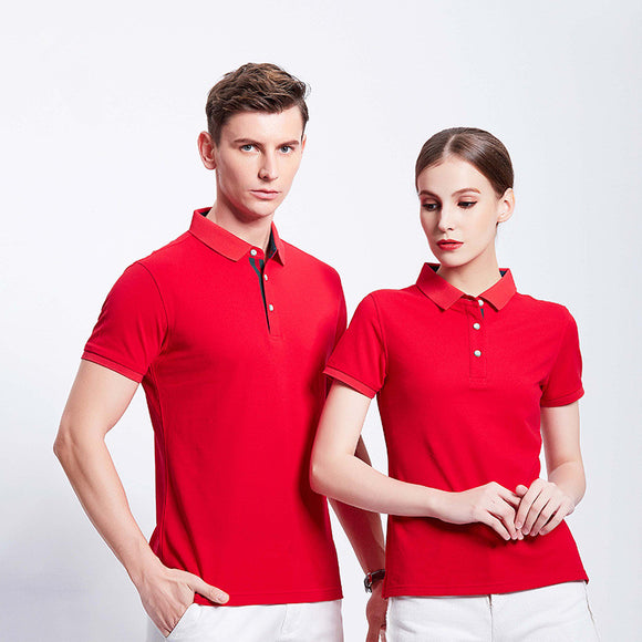 Playera Casual de Cuello Solapa en Colores Lisos