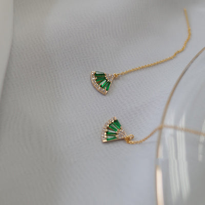 Aretes de Perla en Oro 14K - Diseño de Abanico - Image 3