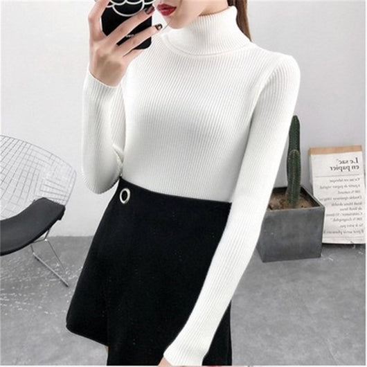 Blusa Tejida Cuello Alto Manga Larga - Image 15