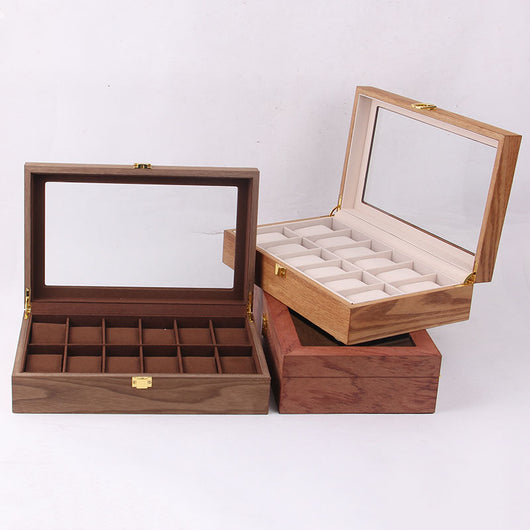 Caja de Reloj de Madera Maciza Estilo Europeo Retro para 12 Relojes - Image 3