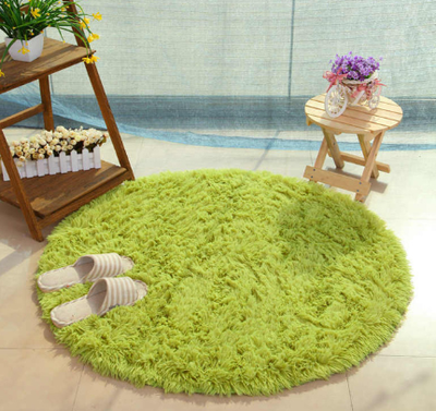 Alfombra Redonda de Pelaje Suave para Sala, Dormitorio y Cuarto Infantil - Image 5
