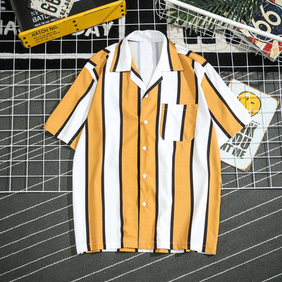 Camisa Casual de Rayas para Joven - Manga Corta - Image 5