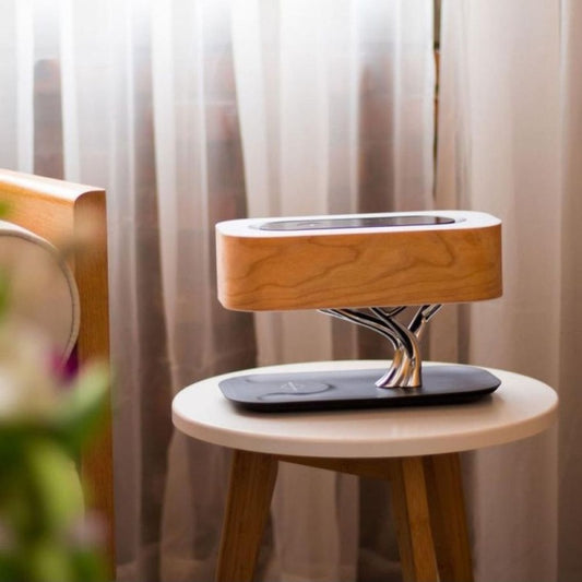 Lámpara de Escritorio Árbol LED con Cargador Inalámbrico y Parlante Bluetooth - Image 2