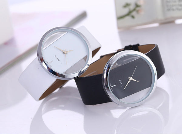 Reloj de Dama Transparente con Diseño Hueco