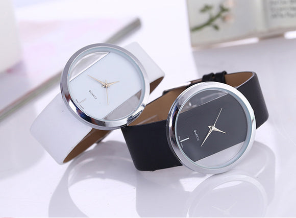 Reloj de Dama Transparente con Diseño Hueco