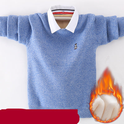 Suéter para Niño Estilo Camisa Integrada de Algodón - Image 12