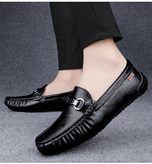 Zapatos Casuales de Cuero con Suela Flexible y Transpirables para Hombre - Image 15
