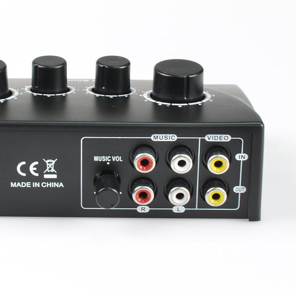Mezclador Karaoke Profesional con Reverb y Afinador