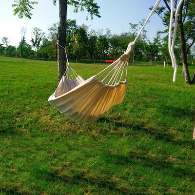Hamaca de Camping Portátil - Cama Colgante de Algodón para Viajes y Supervivencia - Image 3