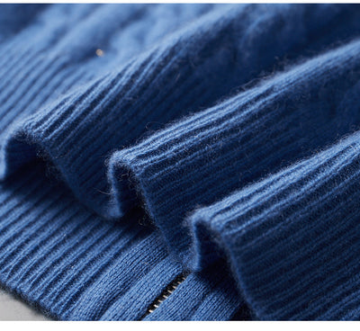 Suéter Tejido Grueso con Capucha y Mangas Largas Sueltas para Hombre - Image 10