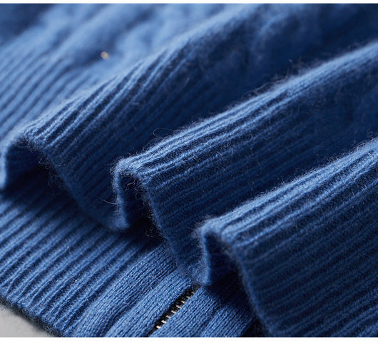 Suéter Tejido Grueso con Capucha y Mangas Largas Sueltas para Hombre - Image 10