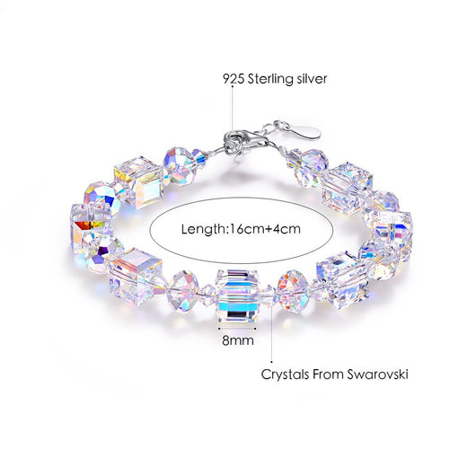 Pulsera de Cristal Austriaco con Cuentas de Plata S925 - Image 5