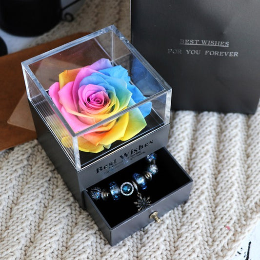 Caja de Joyero con Rosa Eterna - Regalo Perfecto para Amor y Ocasiones Especiales - Image 2