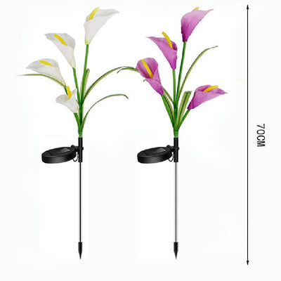Lámpara Solar Flor de Loto con 4 LEDs para Jardín - Image 4