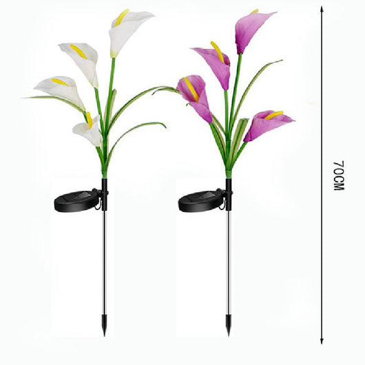Lámpara Solar Flor de Loto con 4 LEDs para Jardín - Image 4
