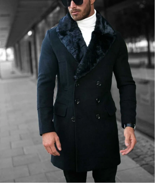 Abrigo Ejecutivo Doble Botonadura Slim Fit Talla Grande Hombre