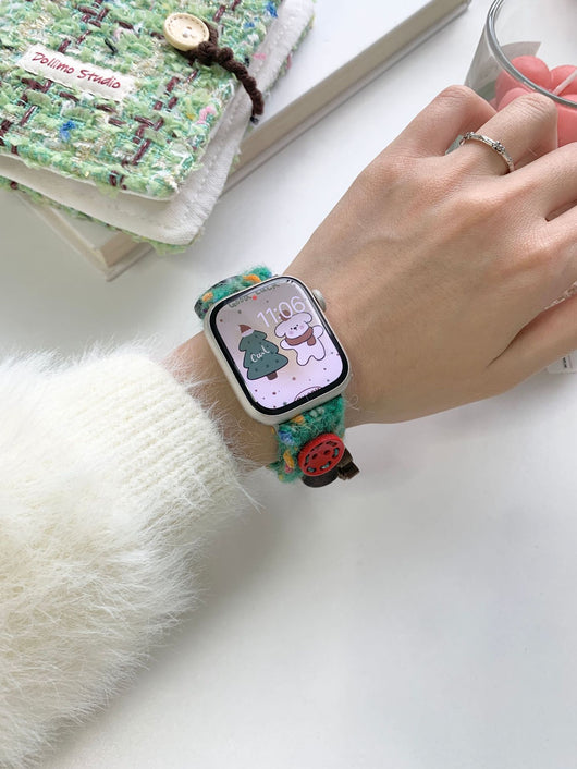 Pulsera Navideña de Peluche - Correa Festiva para Otoño e Invierno - Image 13