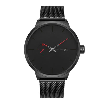 Reloj de Pulsera Casual para Hombre con Correa de Malla y Hebilla de Gancho - Image 9