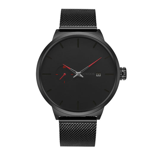 Reloj de Pulsera Casual para Hombre con Correa de Malla y Hebilla de Gancho - Image 9