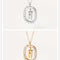 Women's Light Luxury Alphabet Sterling Plateado Collarbone Necklace H Dorado