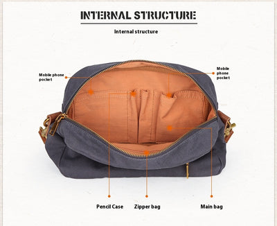 Bolsa Retro de Lona con Bloques de Color y Correa Cruzada - Image 16