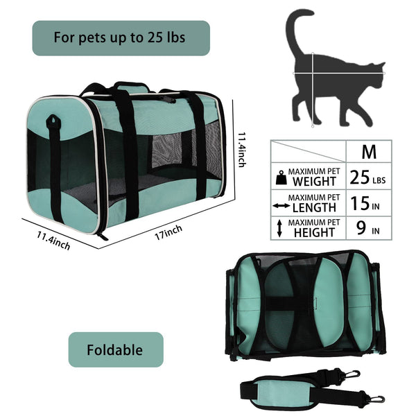 Bolsa Transportadora Transpirable Plegable para Perros y Gatos