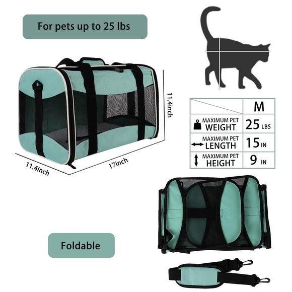 Bolsa Transportadora Transpirable Plegable para Perros y Gatos