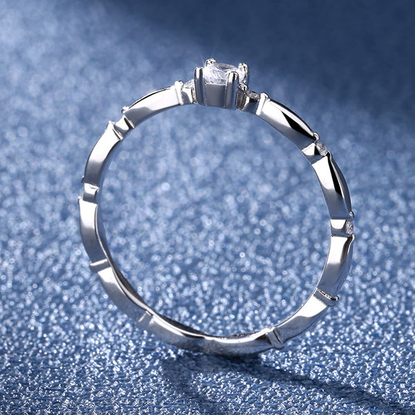 Anillo de Bodas con Moissanita de Moda - Diamante Brillante