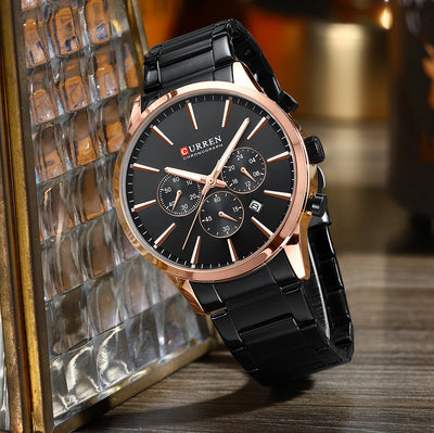 Reloj de Negocios Impermeable para Hombre con Calendario de Seis Manecillas - Image 18