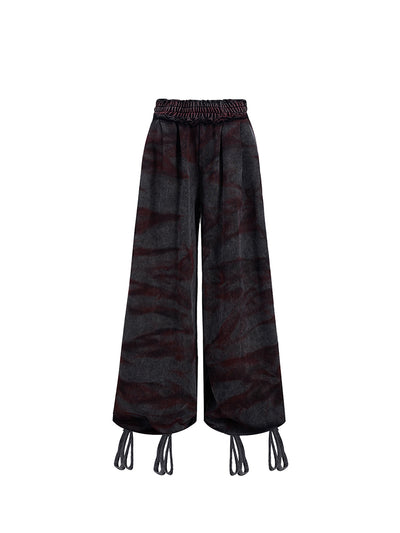 Pantalones Vintage Tiger Teñidos a Mano - Estilo Niche Original - Image 3