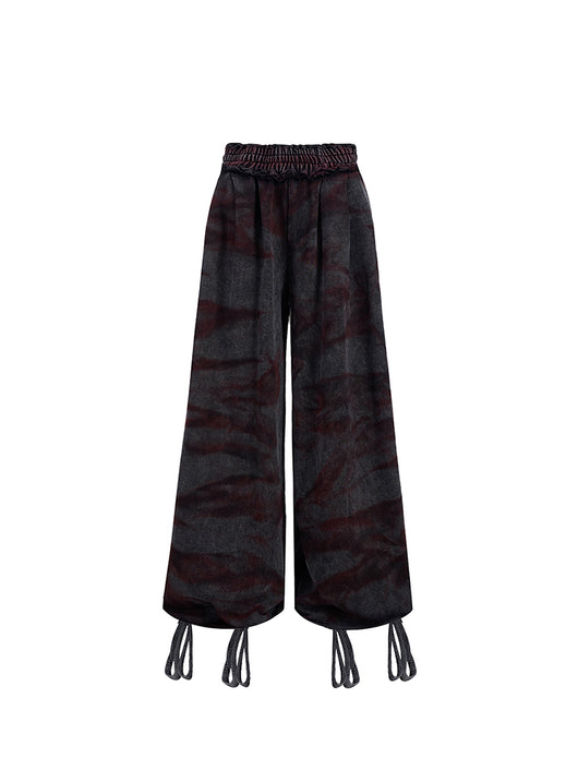 Pantalones Vintage Tiger Teñidos a Mano - Estilo Niche Original - Image 3