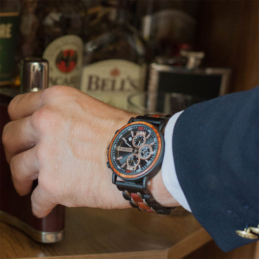 Reloj de Madera Cronógrafo Bobo Bird con Calendario Diario - Image 5