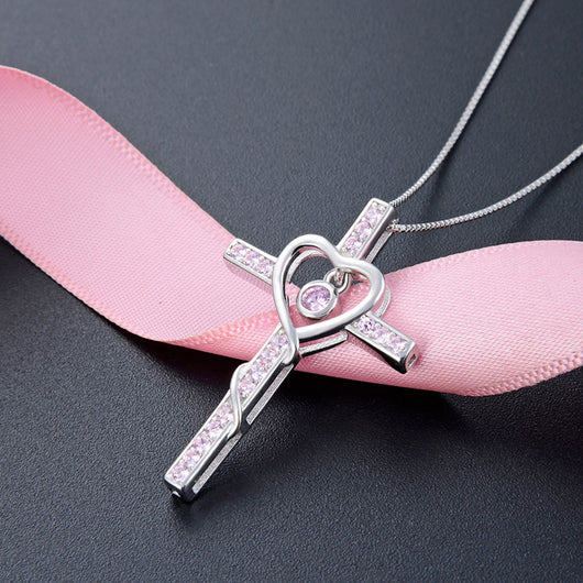 Collar Colgante Cruz Plata 925 con Circonitas para Mujer - Image 3