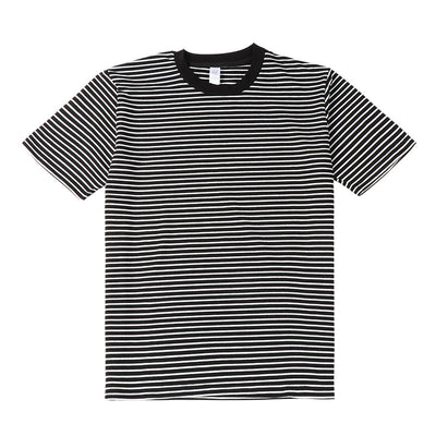Camiseta Hombre a Rayas Manga Corta Ajuste Relajado Versátil - Image 8